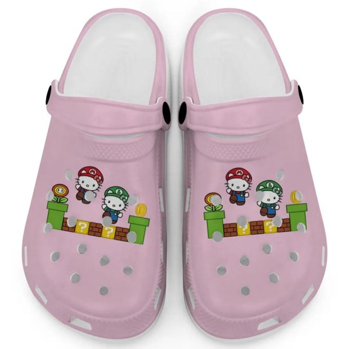 Hello Kitty Mario Luigi Blossom Clogs For Kids And Adults