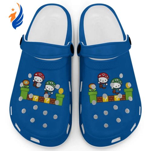 Hello Kitty Mario Luigi Blue Clogs For Kids And Adults Fast Shipping