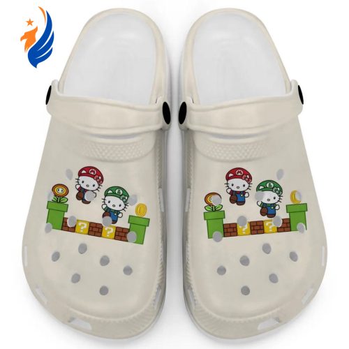 Hello Kitty Mario Luigi Ivory Clogs For Kids And Adults