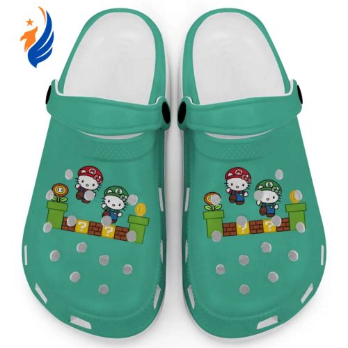 Hello Kitty Mario Luigi Mint Clogs For Kids And Adults