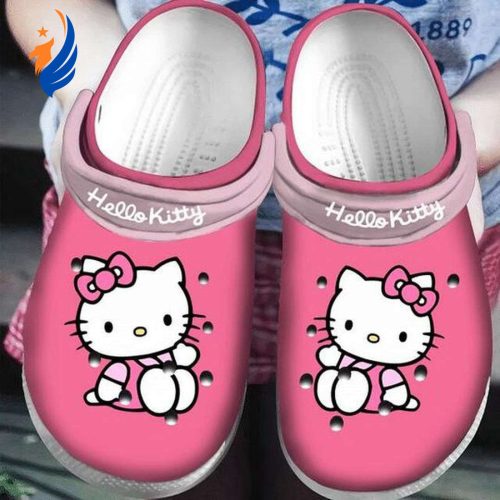 Hello Kitty On Pink Pattern Unisex Classic Clogs For Fans Unisex Gifts 2024