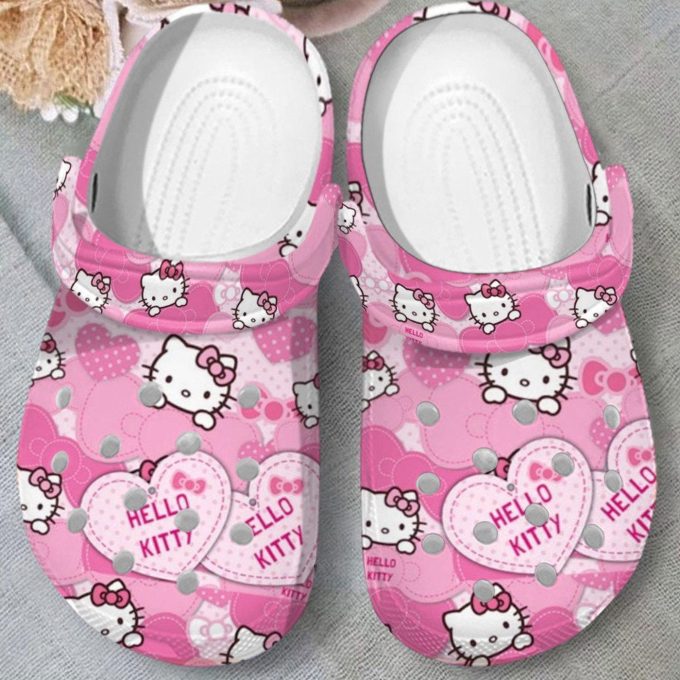 Hello Kitty Pink Classic Clogs For Kids And Adults