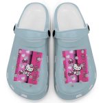 Hello Kitty Pink Stripes Chambray Clogs For Kids And Adults Hello Kitty Pink Stripes Chambray Clogs For Kids And Adults