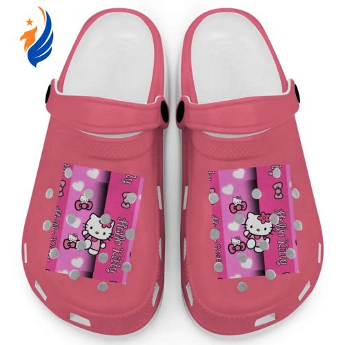 Hello Kitty Pink Stripes Chili Clogs For Kids And Adults