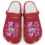 Hello Kitty Pink Stripes Cranberry Clogs For Kids And Adults