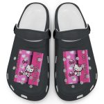 Hello Kitty Pink Stripes Graphite Clogs For Kids And Adults Hello Kitty Pink Stripes Graphite Clogs For Kids And Adults