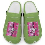 Hello Kitty Pink Stripes Kiwi Clogs For Kids And Adults Hello Kitty Pink Stripes Kiwi Clogs For Kids And Adults