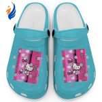 Hello Kitty Pink Stripes Lagoon Blue Clogs For Kids And Adults