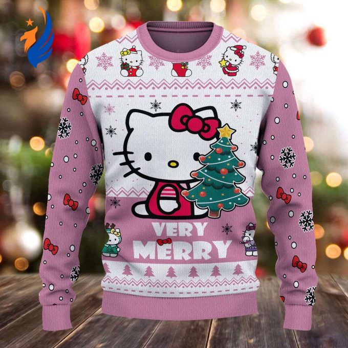 Hello Kitty Very Merry Ugly Christmas Sweater – Gift for Men Women – Gift for Men Women Hello Kitty Very Merry Ugly Christmas Sweater – Gift for Men Women – Gift for Men Women