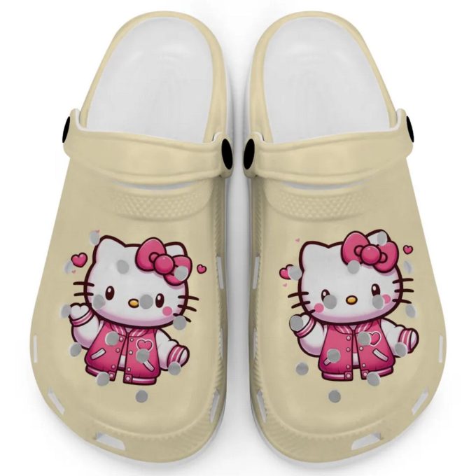 Hello Kitty Wear Pink Bomber Banana Clogs For Kids And Adults Fast Shipping