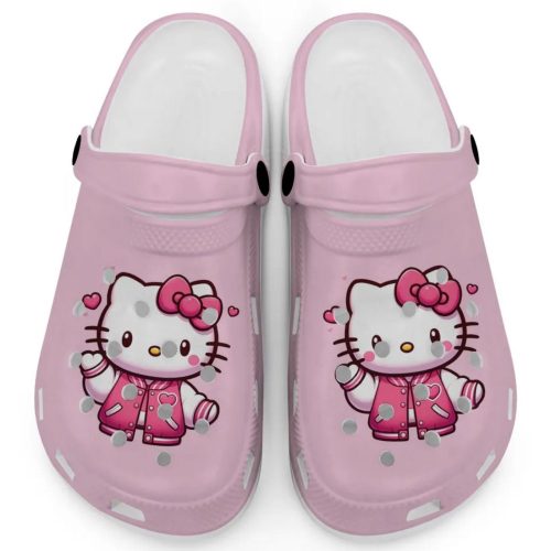 Hello Kitty Wear Pink Bomber Blossom Clogs For Kids And Adults