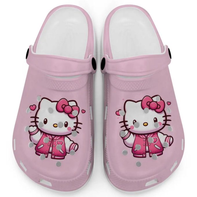 Hello Kitty Wear Pink Bomber Blossom Clogs For Kids And Adults