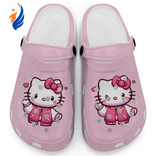 Hello Kitty Wear Pink Bomber Blossom Clogs For Kids And Adults