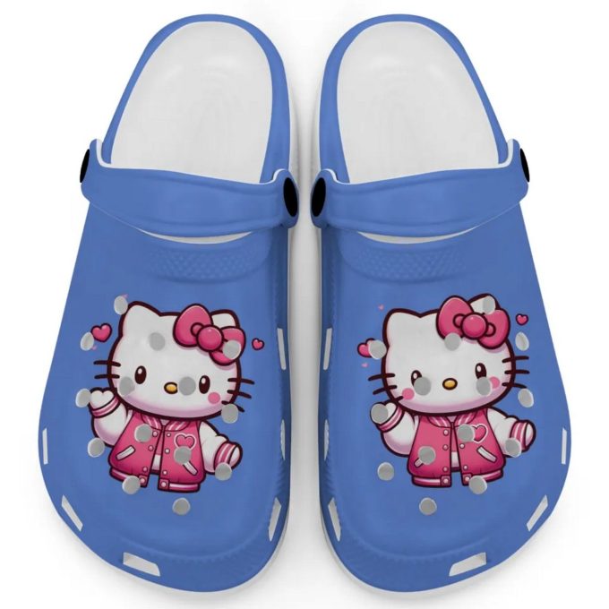 Hello Kitty Wear Pink Bomber Blue Clogs For Kids And Adults Fast Shipping