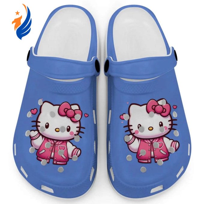 Hello Kitty Wear Pink Bomber Blue Clogs For Kids And Adults Fast Shipping Hello Kitty Wear Pink Bomber Blue Clogs For Kids And Adults Fast Shipping