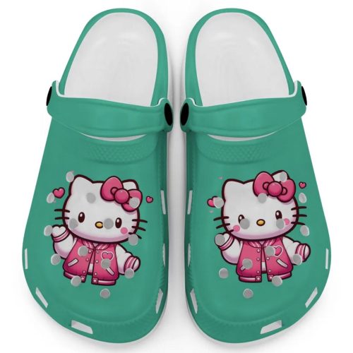 Hello Kitty Wear Pink Bomber Grass Clogs For Kids And Adults