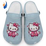 Hello Kitty Wear Pink Bomber Light Blue Clogs For Kids And Adults Hello Kitty Wear Pink Bomber Light Blue Clogs For Kids And Adults