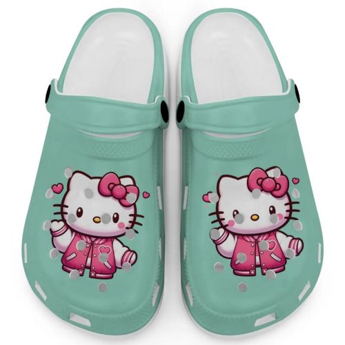 Hello Kitty Wear Pink Bomber Mint Clogs For Kids And Adults Fast Shipping