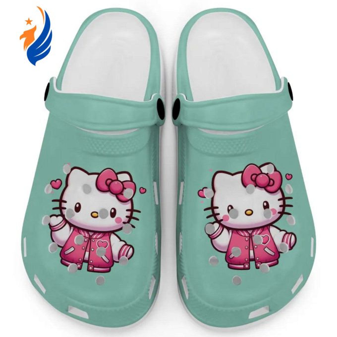 Hello Kitty Wear Pink Bomber Mint Clogs For Kids And Adults Fast Shipping Hello Kitty Wear Pink Bomber Mint Clogs For Kids And Adults Fast Shipping