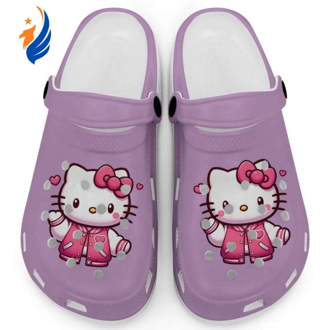 Hello Kitty Wear Pink Bomber Ochid Clogs For Kids And Adults Hello Kitty Wear Pink Bomber Ochid Clogs For Kids And Adults