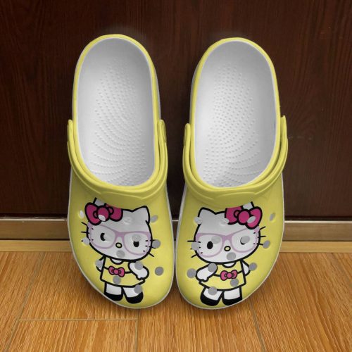 Hello Kitty x Pink Glasses So Cute Unisex Classic Clogs For Fans Unisex Gifts 2024