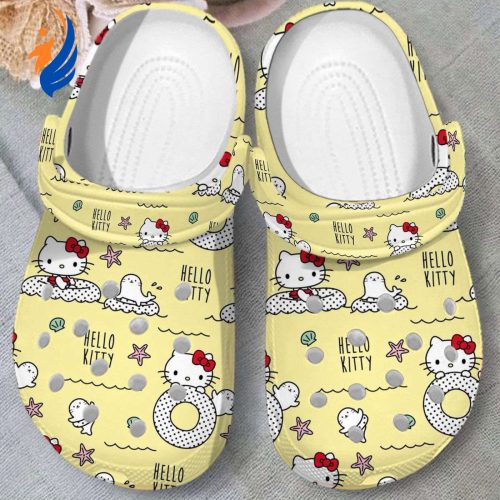 Hello Kitty Yellow Clogs For Kids And Adults