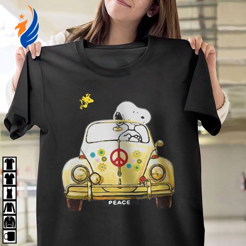 Hippie Snoopy and Woodstock Driving Car Shirt – Vibrant Retro Design for True Peanuts Fans Hippie Snoopy and Woodstock Driving Car Shirt – Vibrant Retro Design for True Peanuts Fans