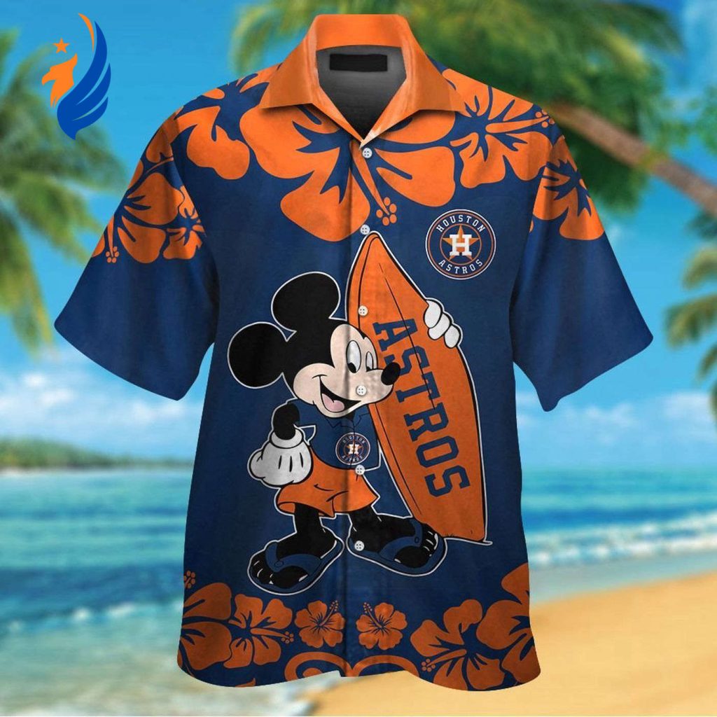 Houston Astros Mickey Mouse Tropical Aloha Shirt Set – Stylish & Fun Short Sleeve Button Up for Men Women & Kids Houston Astros Mickey Mouse Tropical Aloha Shirt Set – Stylish & Fun Short Sleeve Button Up for Men Women & Kids