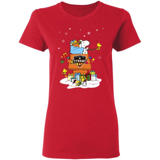 Houston Dynamo Santa Snoopy Shirt: Merry Christmas Gift for Soccer Fans!