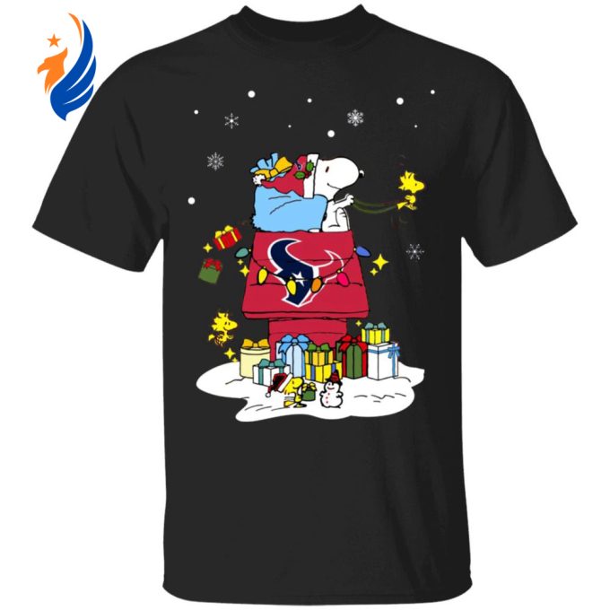 Get Festive with Houston Texans Santa Snoopy Christmas Shirt – Exclusive Holiday Apparel Get Festive with Houston Texans Santa Snoopy Christmas Shirt – Exclusive Holiday Apparel