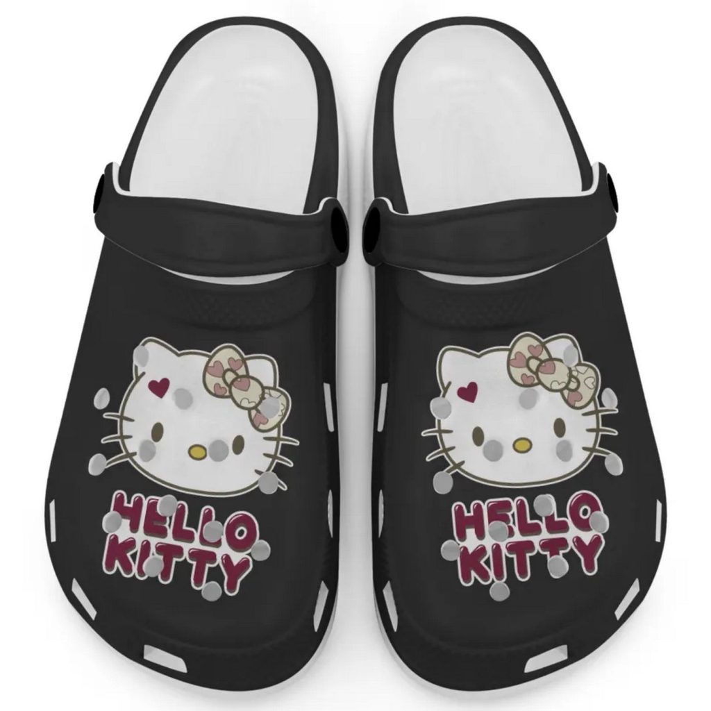 Icon Signature Hello Kitty Black Clogs For Kids And Adults Icon Signature Hello Kitty Black Clogs For Kids And Adults