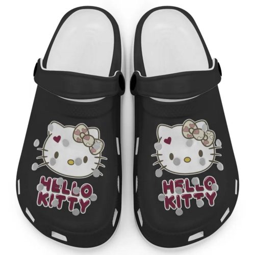 Icon Signature Hello Kitty Black Clogs For Kids And Adults