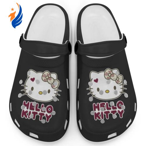 Icon Signature Hello Kitty Black Clogs For Kids And Adults