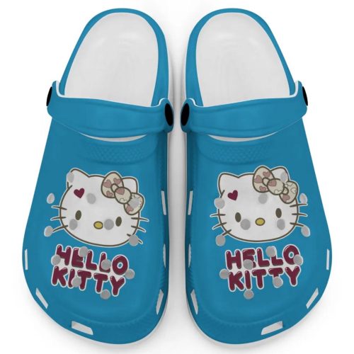 Icon Signature Hello Kitty Blue Clogs For Kids And Adults Fast Shipping