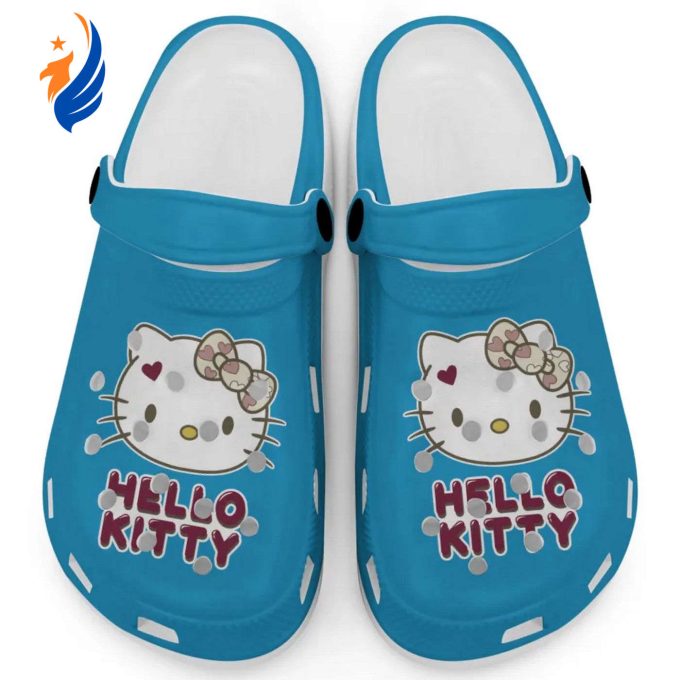 Icon Signature Hello Kitty Blue Clogs For Kids And Adults Fast Shipping Icon Signature Hello Kitty Blue Clogs For Kids And Adults Fast Shipping