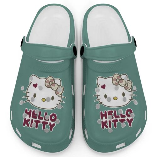 Icon Signature Hello Kitty Chalky Mint Clogs For Kids And Adults Fast Shipping