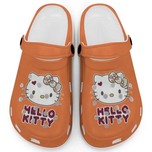 Icon Signature Hello Kitty Orange Clogs For Kids And Adults