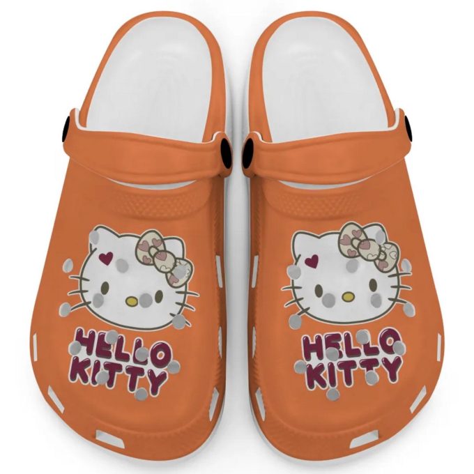 Icon Signature Hello Kitty Orange Clogs For Kids And Adults