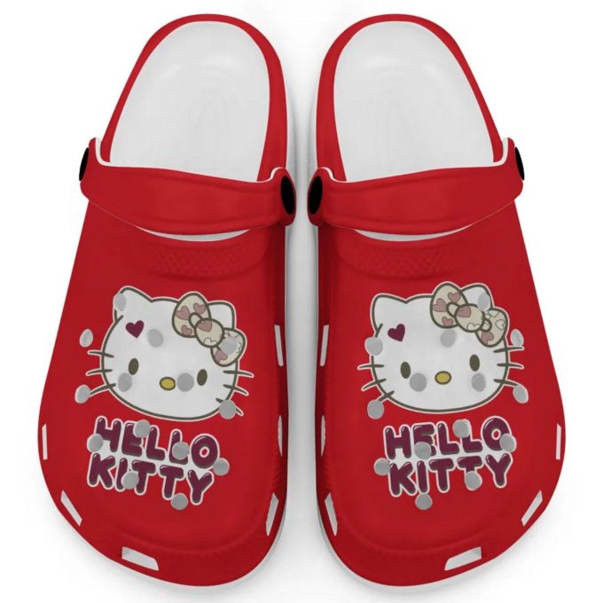 Icon Signature Hello Kitty Red Clogs For Kids And Adults
