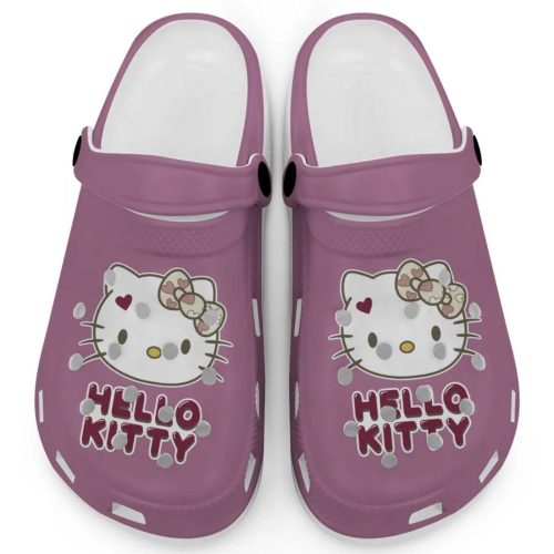 Icon Signature Hello Kitty Violet Clogs For Kids And Adults Fast Shipping