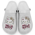 Icon Signature Hello Kitty White Clogs For Kids And Adults Fast Shipping