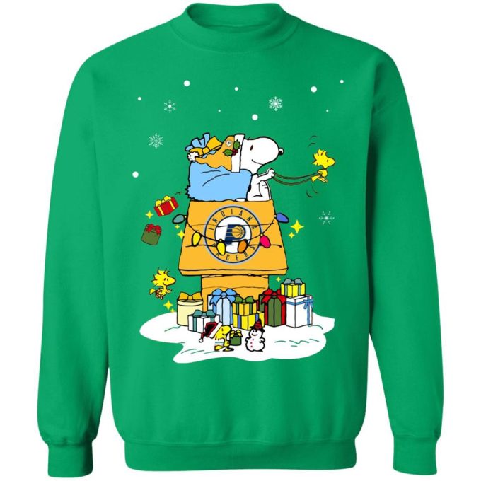 Get Festive with Indiana Pacers Santa Snoopy Shirt – Celebrate Christmas in Style!