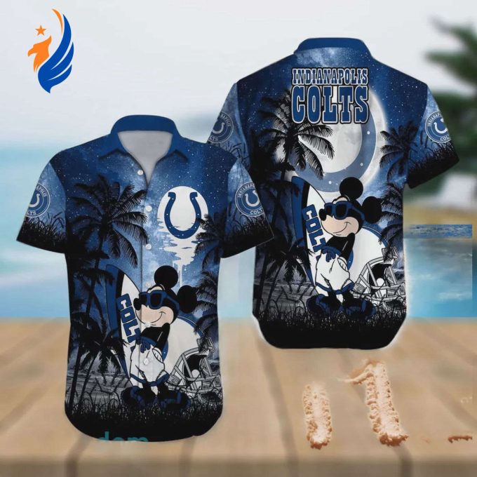 Stay Cool in Style with Indianapolis Colts Mickey Summer Pattern Hawaiian Shirt Stay Cool in Style with Indianapolis Colts Mickey Summer Pattern Hawaiian Shirt