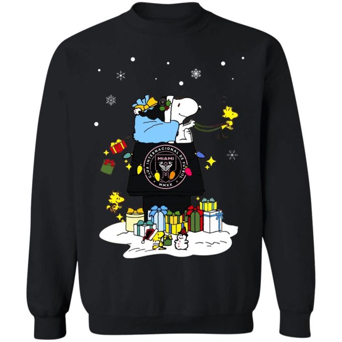 Spread Cheer with Inter Miami CF Santa Snoopy Christmas Shirt – Limited Edition