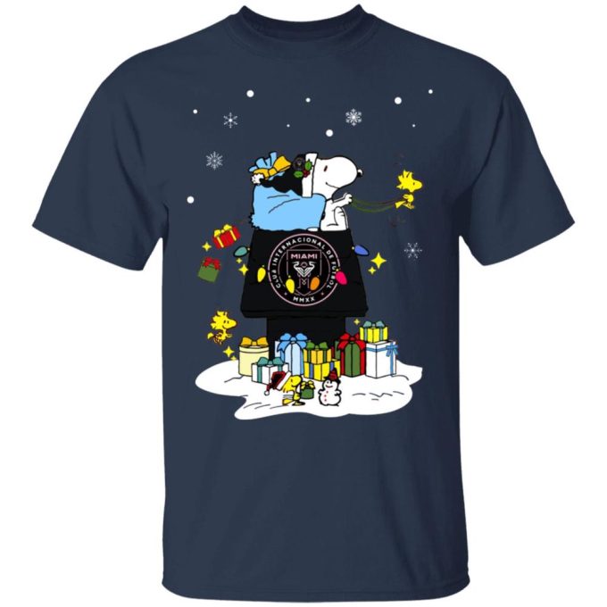 Spread Cheer with Inter Miami CF Santa Snoopy Christmas Shirt – Limited Edition