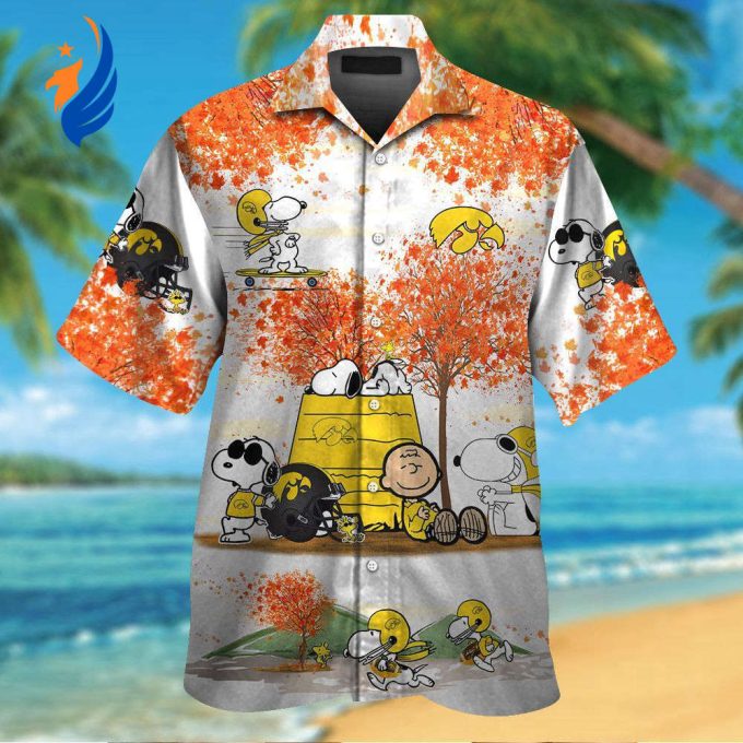 Iowa Hawkeyes & Snoopy Hawaiian Shirt #3: A Fun and Stylish Way to Show Your Team Spirit!