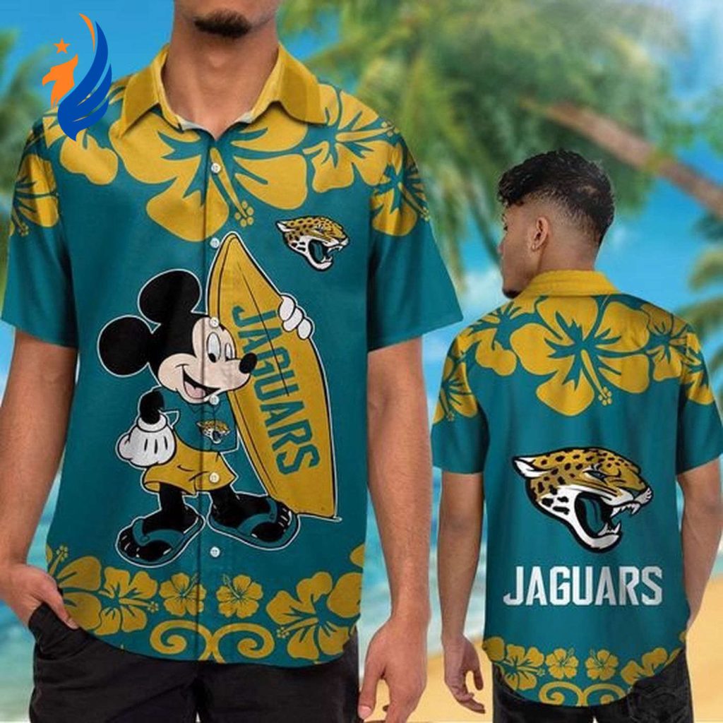 Jacksonville Jaguars Mickey Hawaiian Shirt: Show Your Team Spirit in Style! Jacksonville Jaguars Mickey Hawaiian Shirt: Show Your Team Spirit in Style!