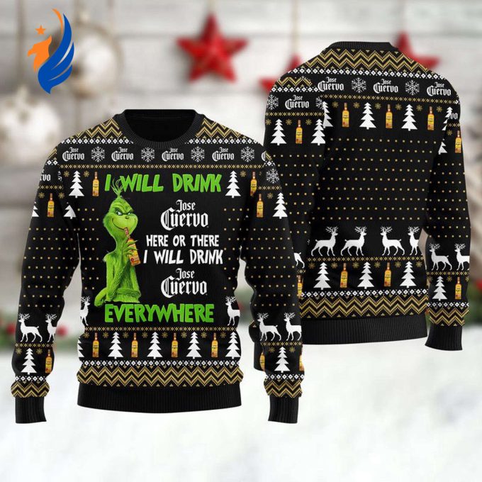 Get Festive with the Jose Cuervo Grinches Ugly Sweater – Perfect for Everywhere!