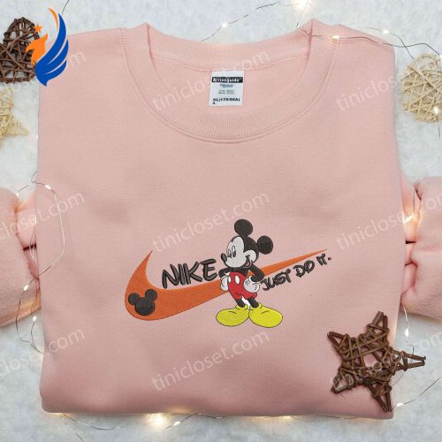 Just Do It Nike Mickey Mouse Embroidered Shirt & Hoodie: Disney Family Shirts