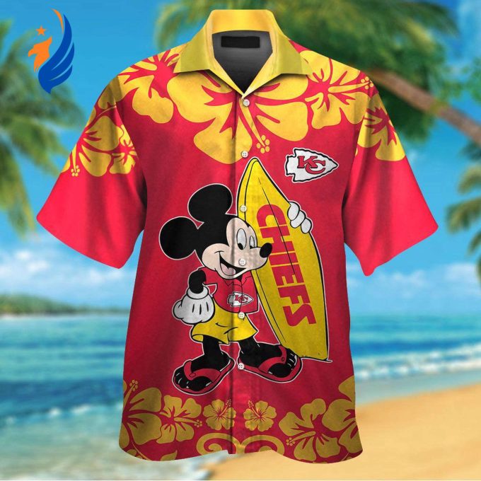 Kansas City Chiefs & Mickey Mouse Hawaiian Shirt – Perfect Blend of NFL and Disney Magic! Kansas City Chiefs & Mickey Mouse Hawaiian Shirt – Perfect Blend of NFL and Disney Magic!